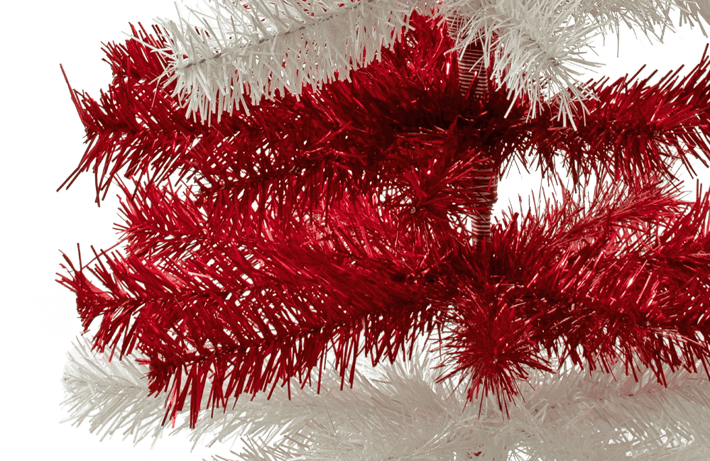 Dr. Seuss Red & White Tinsel Christmas Tree - Lee Display