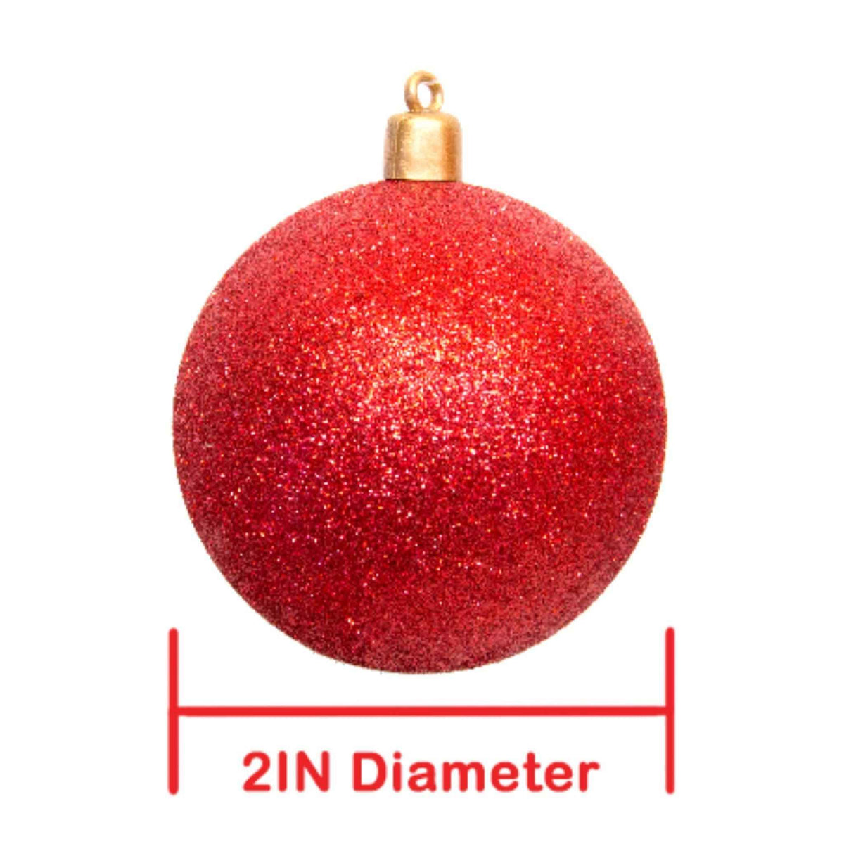 Glitter Red Ball Ornaments - Lee Display