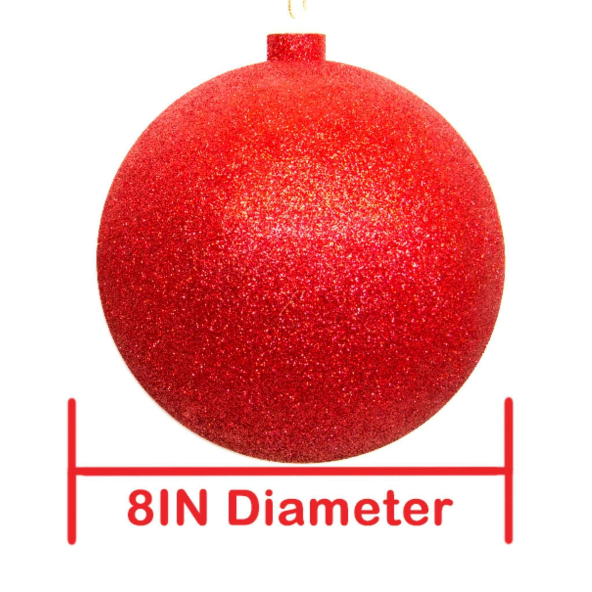 Glitter Red Ball Ornaments - Lee Display