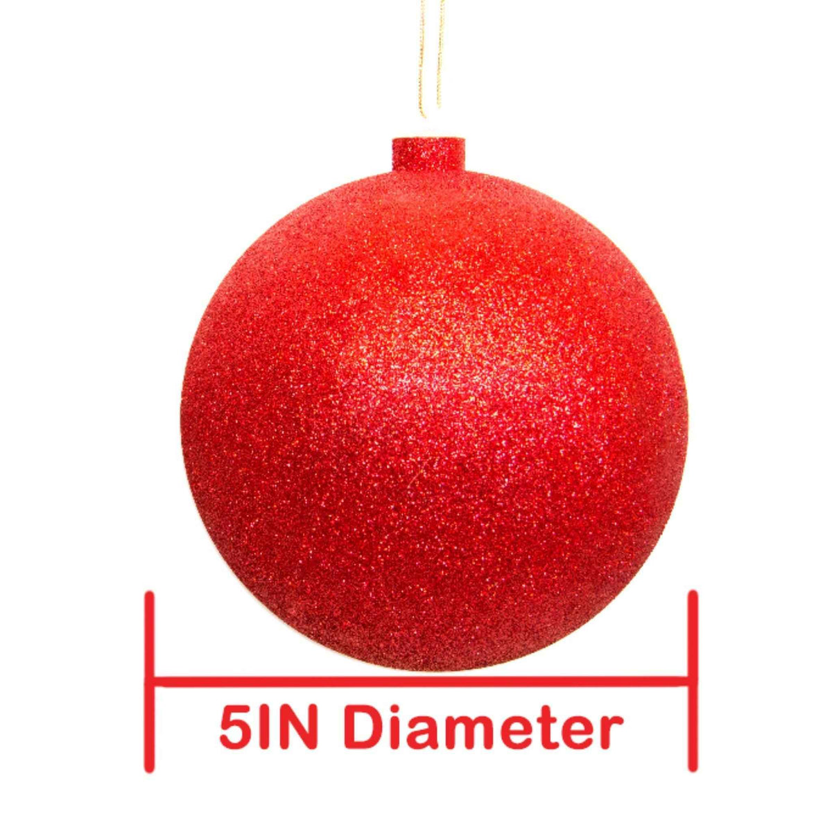 Glitter Red Ball Ornaments - Lee Display