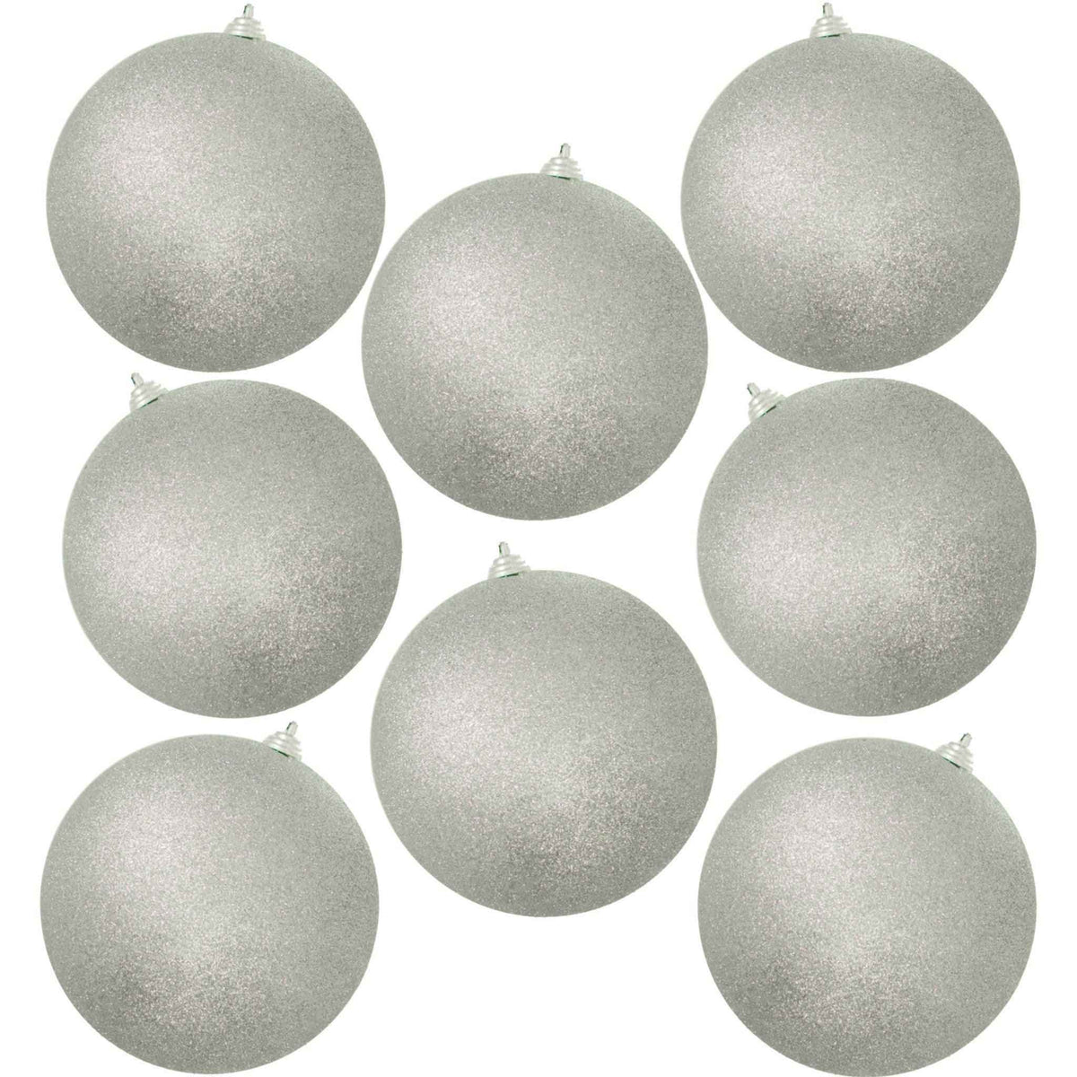Glitter Silver Ball Ornaments - Lee Display