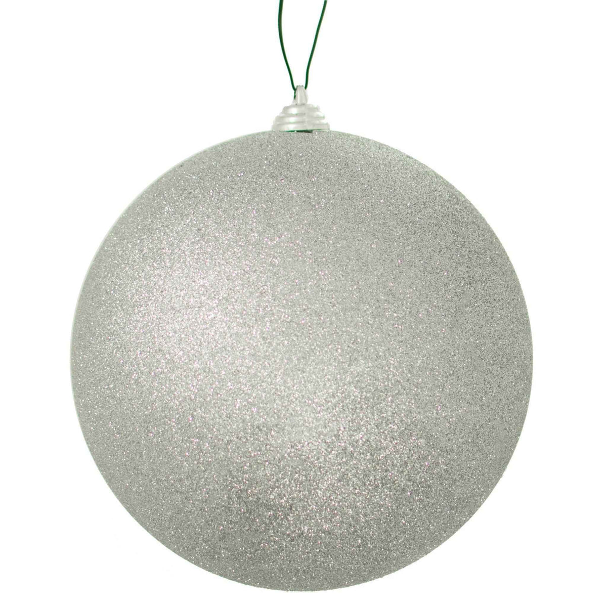Glitter Silver Ball Ornaments - Lee Display