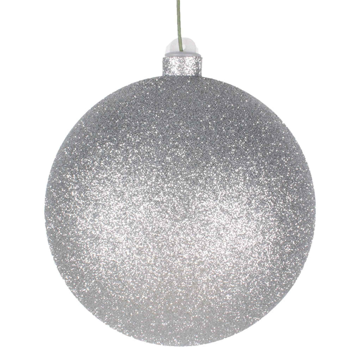 Glitter Silver Ball Ornaments - Lee Display