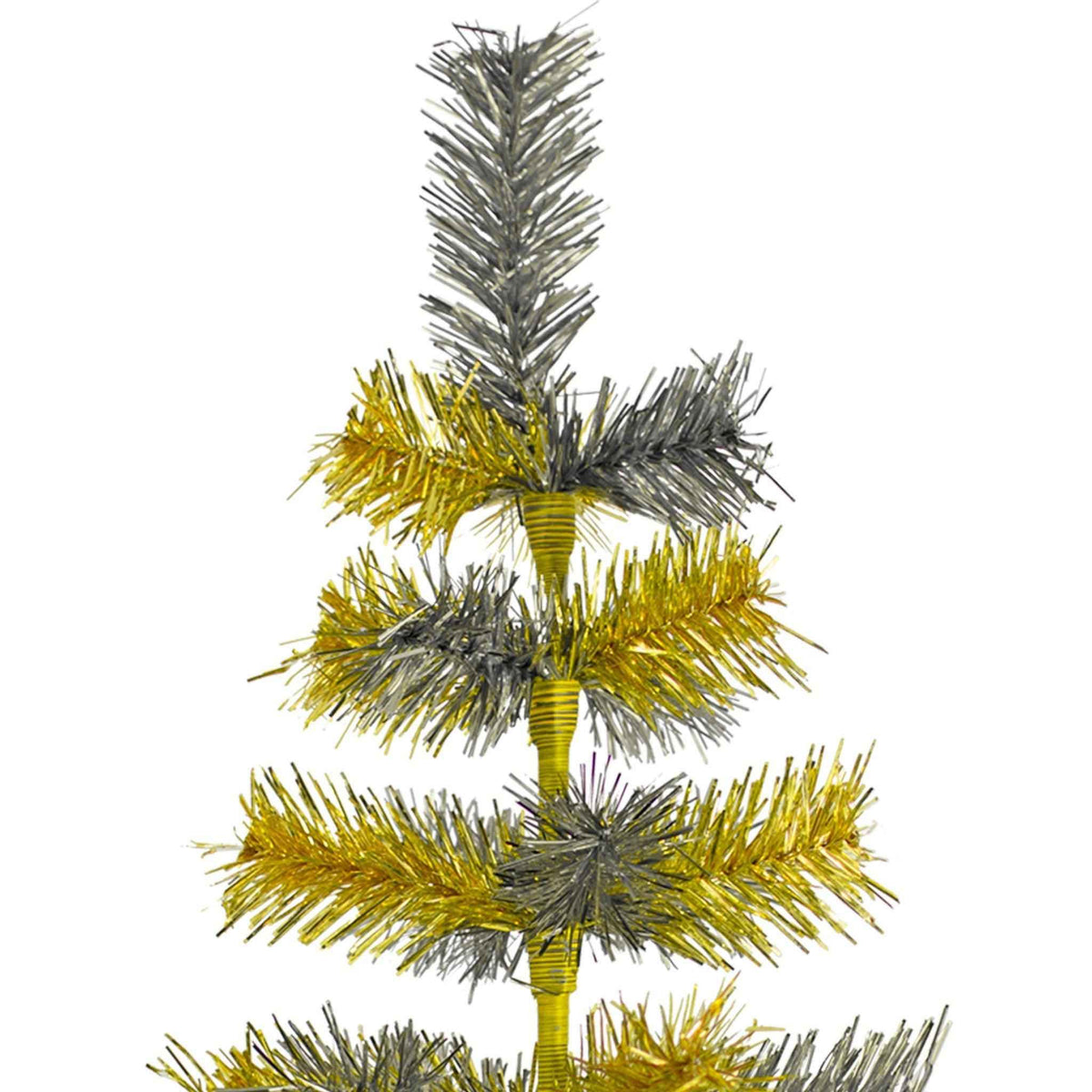 Gold & Silver Mixed Tinsel Christmas Tree - Lee Display