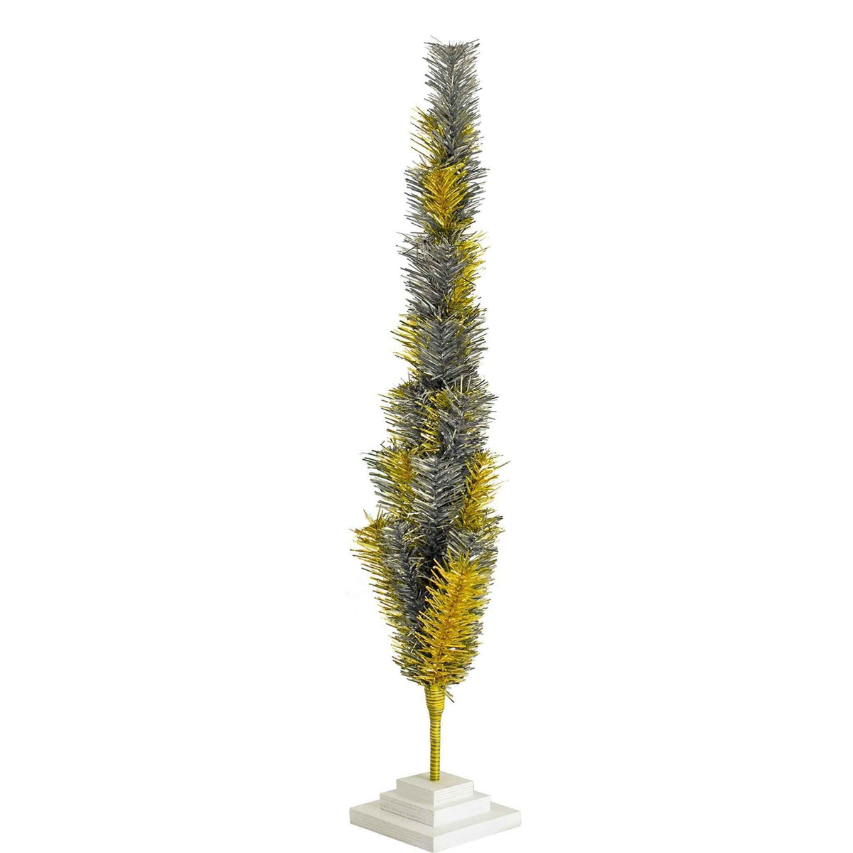 Gold & Silver Mixed Tinsel Christmas Tree - Lee Display
