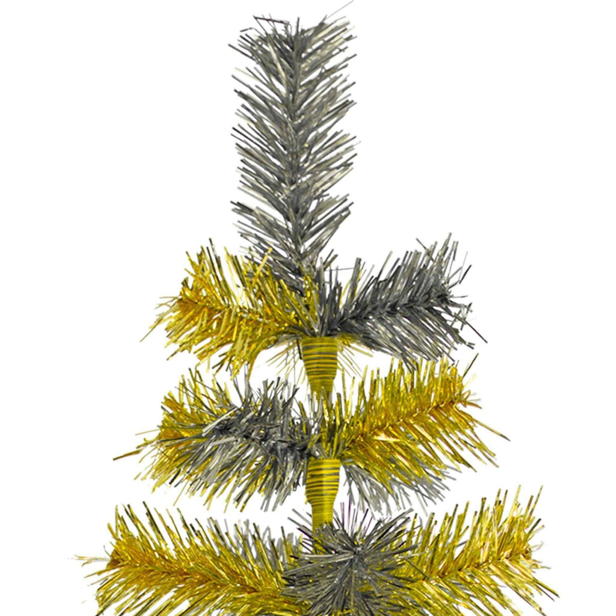 Gold & Silver Mixed Tinsel Christmas Tree - Lee Display