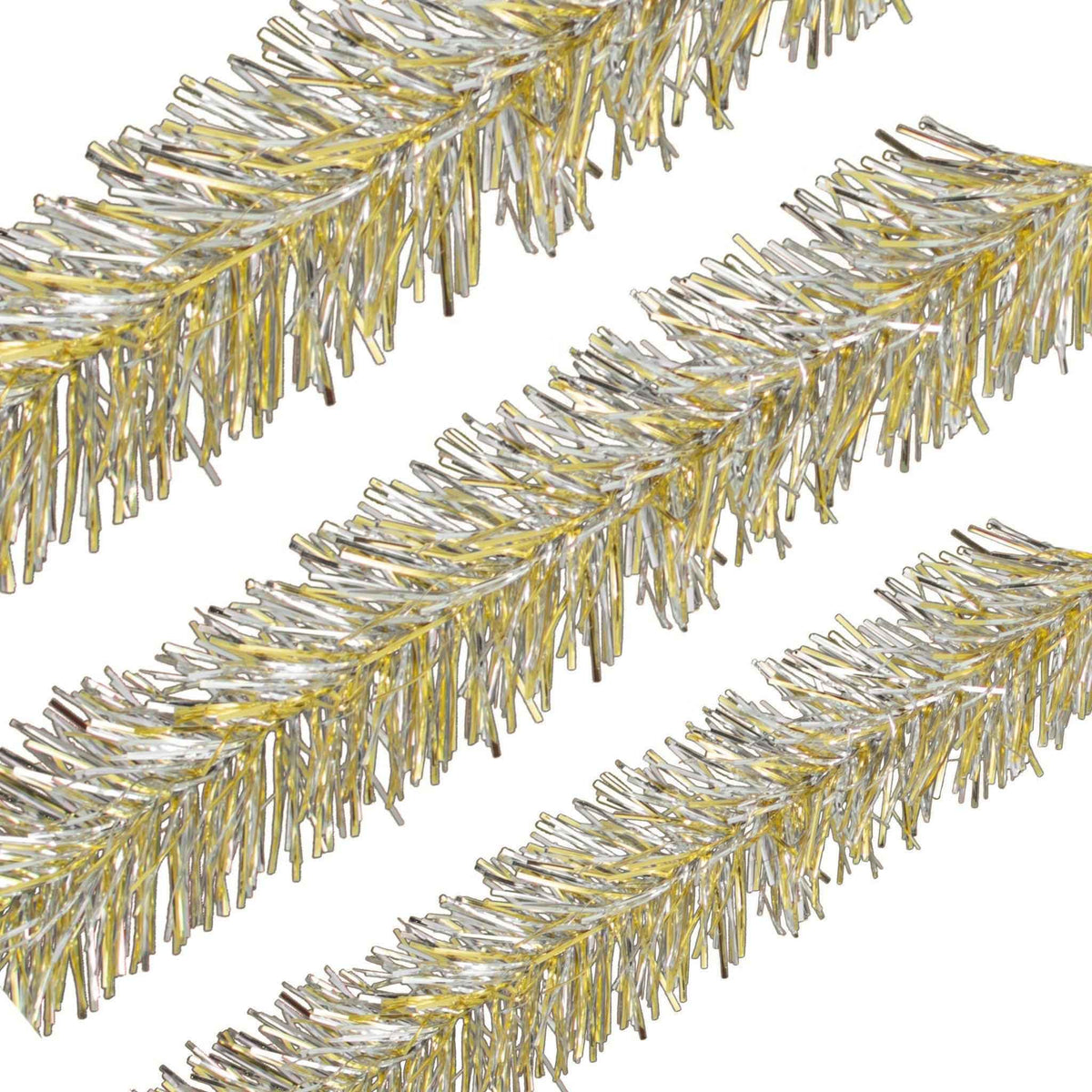 Gold & Silver Tinsel Garland - Lee Display
