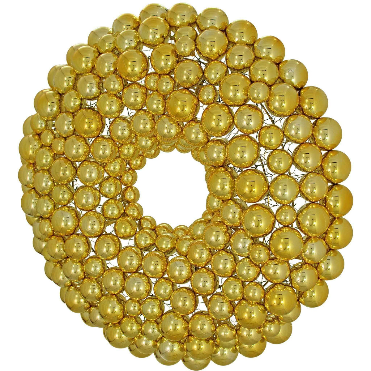 Gold Ball Ornament Wreath - Lee Display