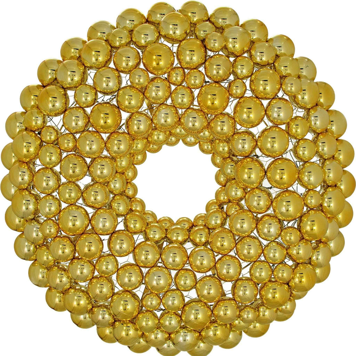 Gold Ball Ornament Wreath - Lee Display