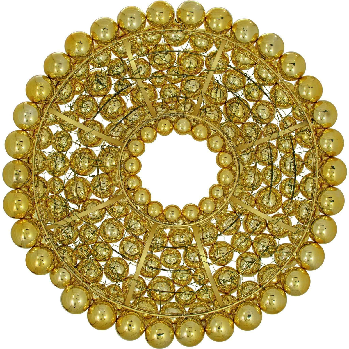 Gold Ball Ornament Wreath - Lee Display