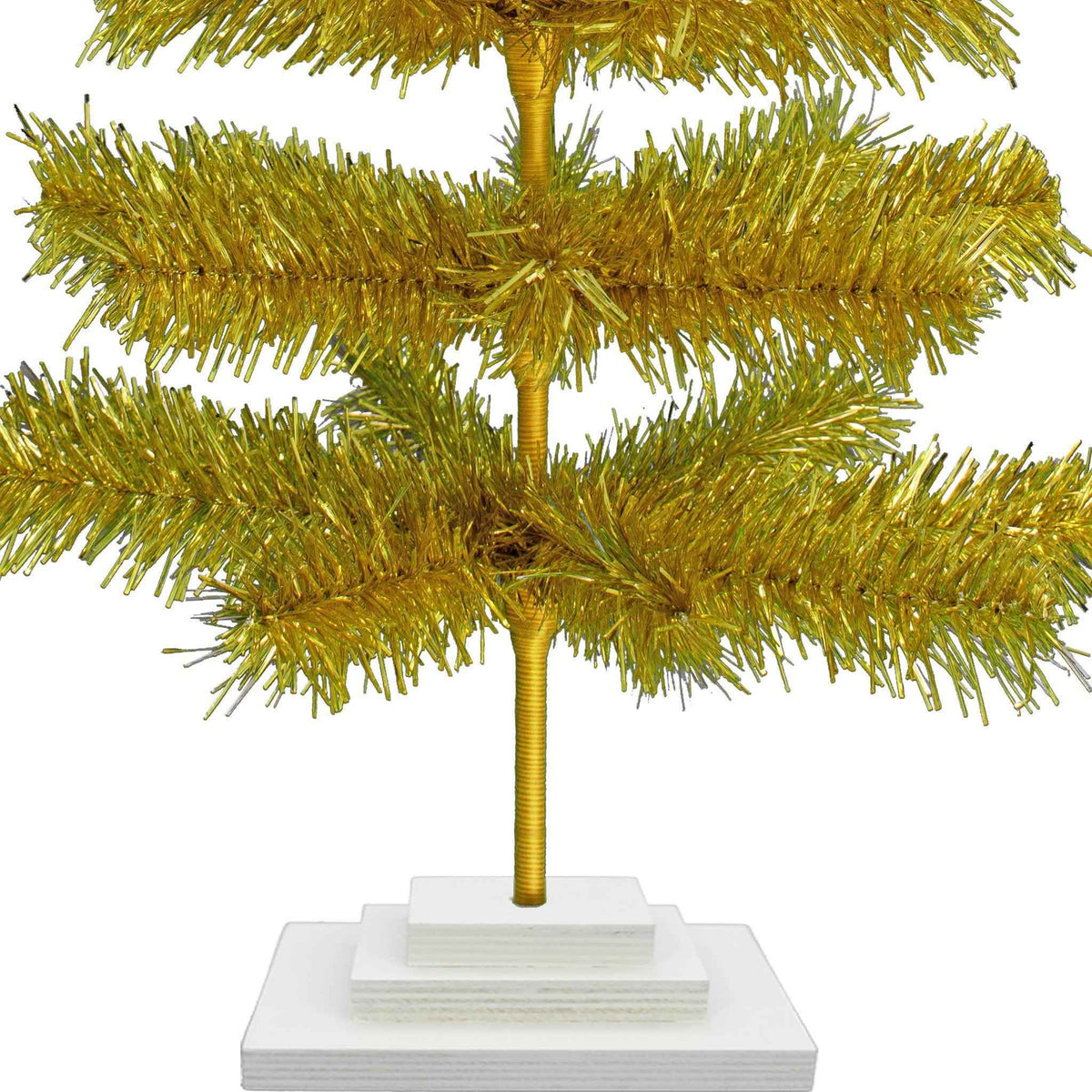 Gold Tinsel Christmas Tree - Lee Display