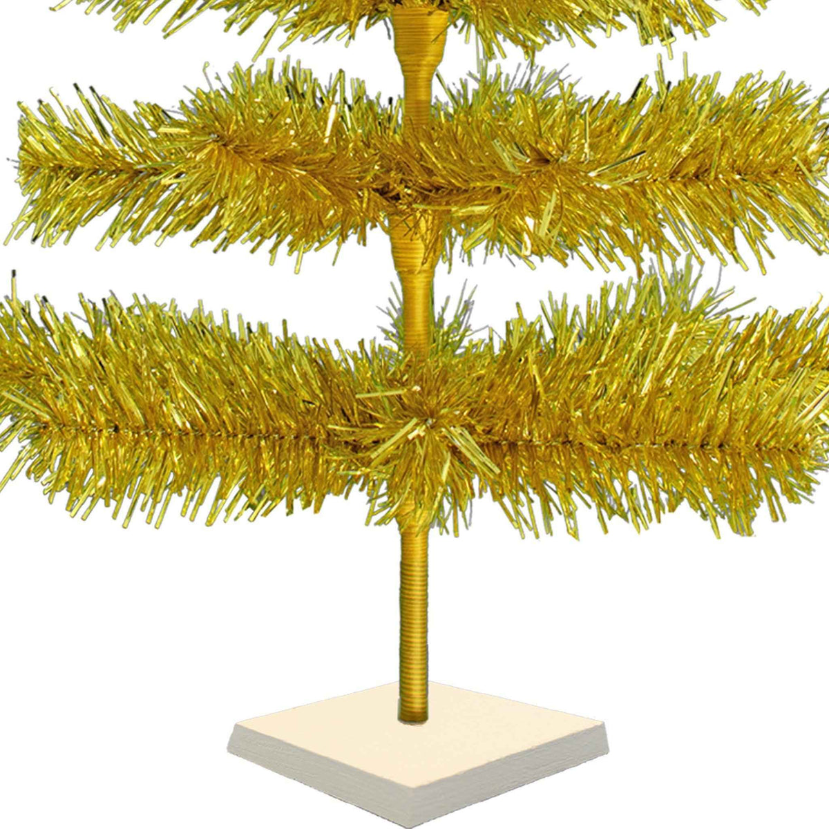 Gold Tinsel Christmas Tree - Lee Display
