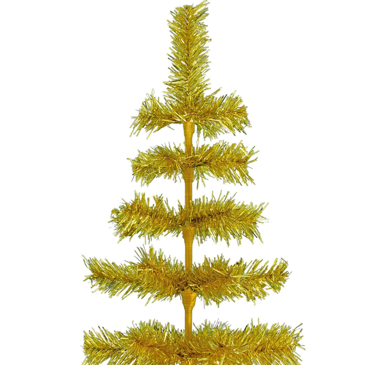 Gold Tinsel Christmas Tree - Lee Display
