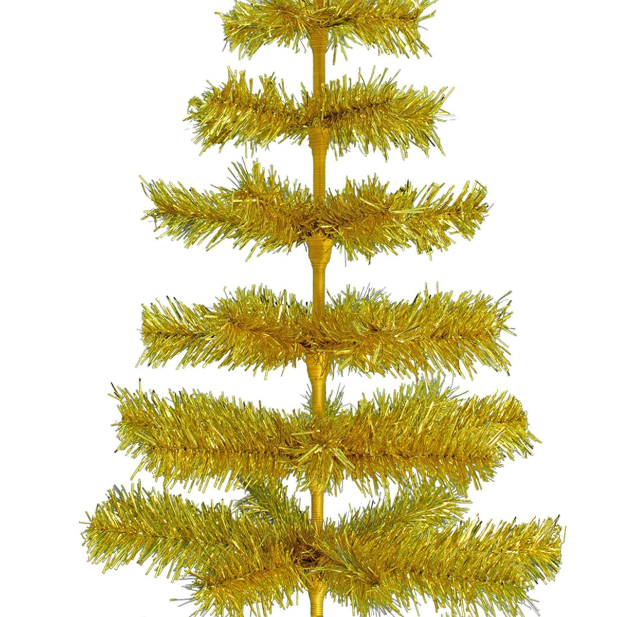 Gold Tinsel Christmas Tree - Lee Display
