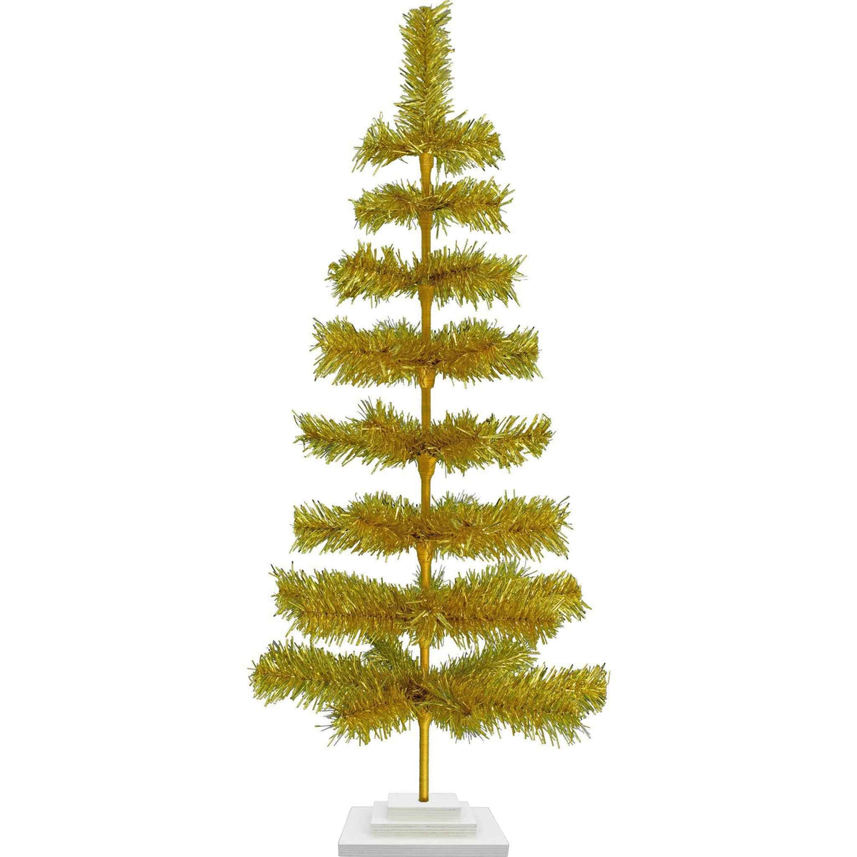 Gold Tinsel Christmas Tree - Lee Display