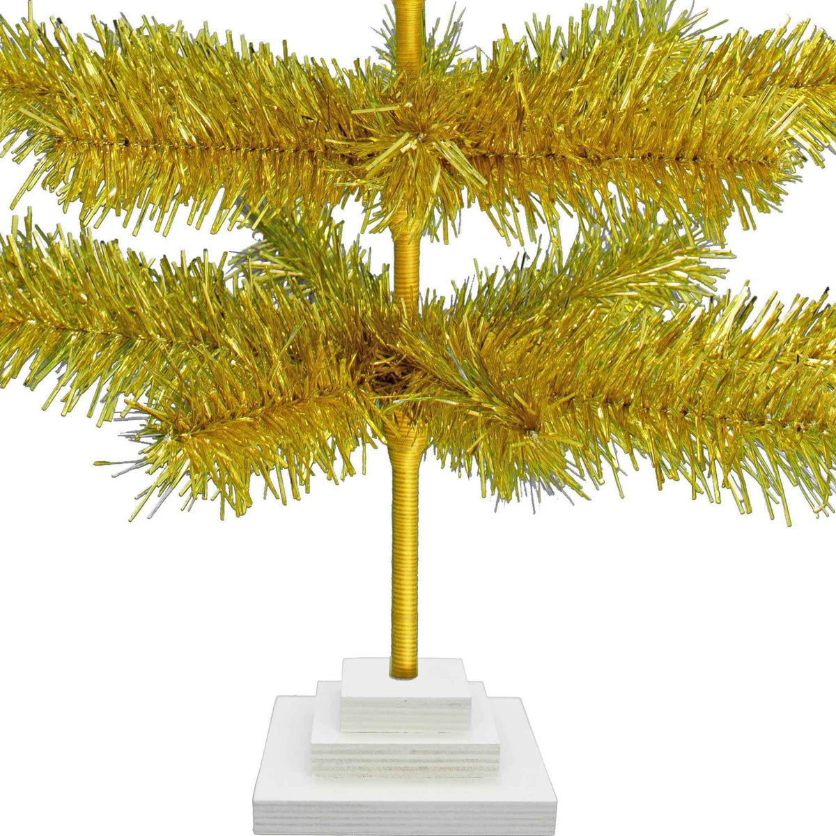 Gold Tinsel Christmas Tree - Lee Display
