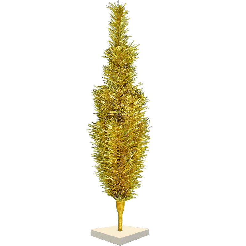 Gold Tinsel Christmas Tree - Lee Display