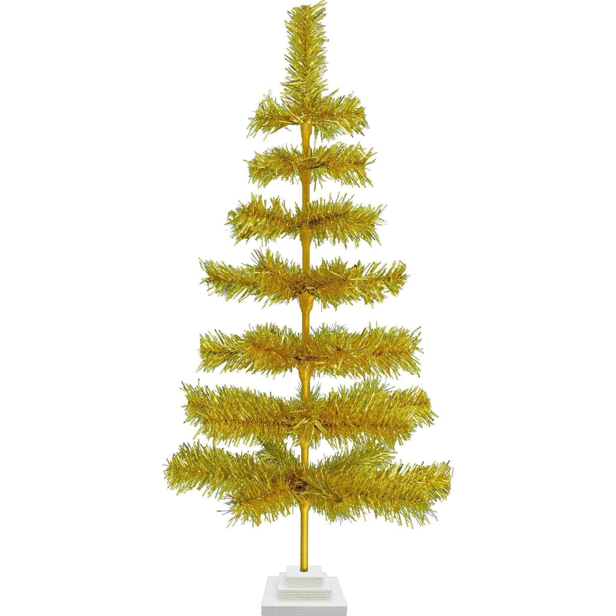 Gold Tinsel Christmas Tree - Lee Display