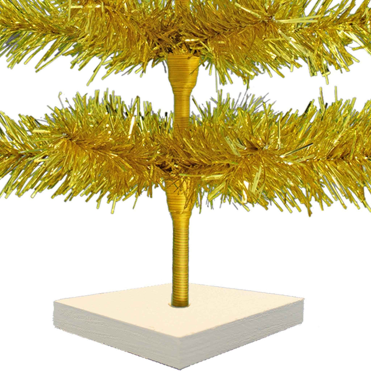 Gold Tinsel Christmas Tree - Lee Display