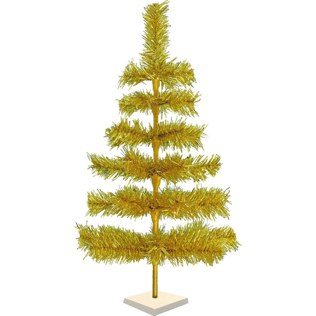 Gold Tinsel Christmas Tree - Lee Display