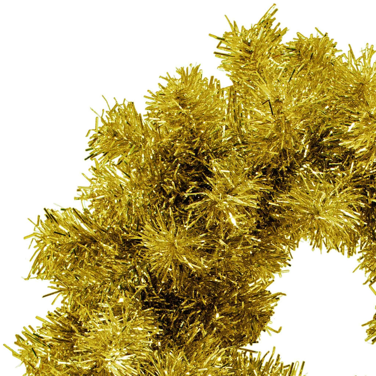 Gold Tinsel Christmas Wreaths - Lee Display