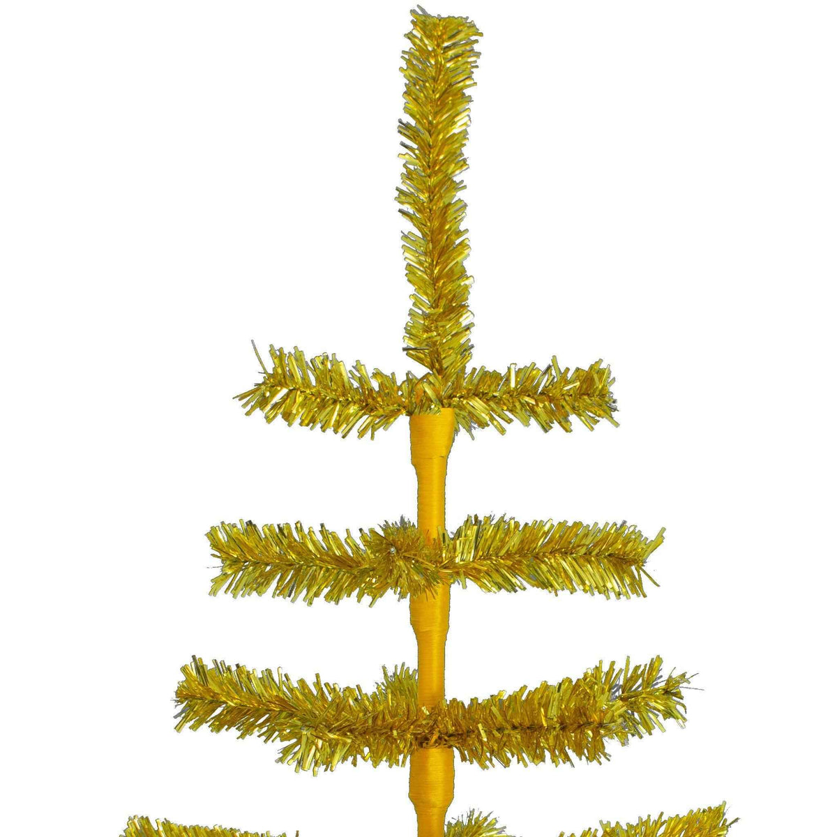 Gold Tinsel Tree with 1in Thin Brush - Lee Display