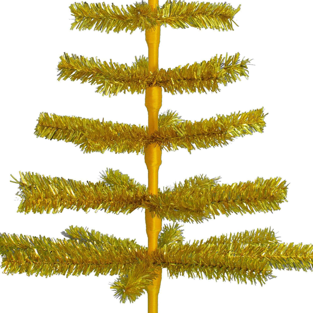 Gold Tinsel Tree with 1in Thin Brush - Lee Display
