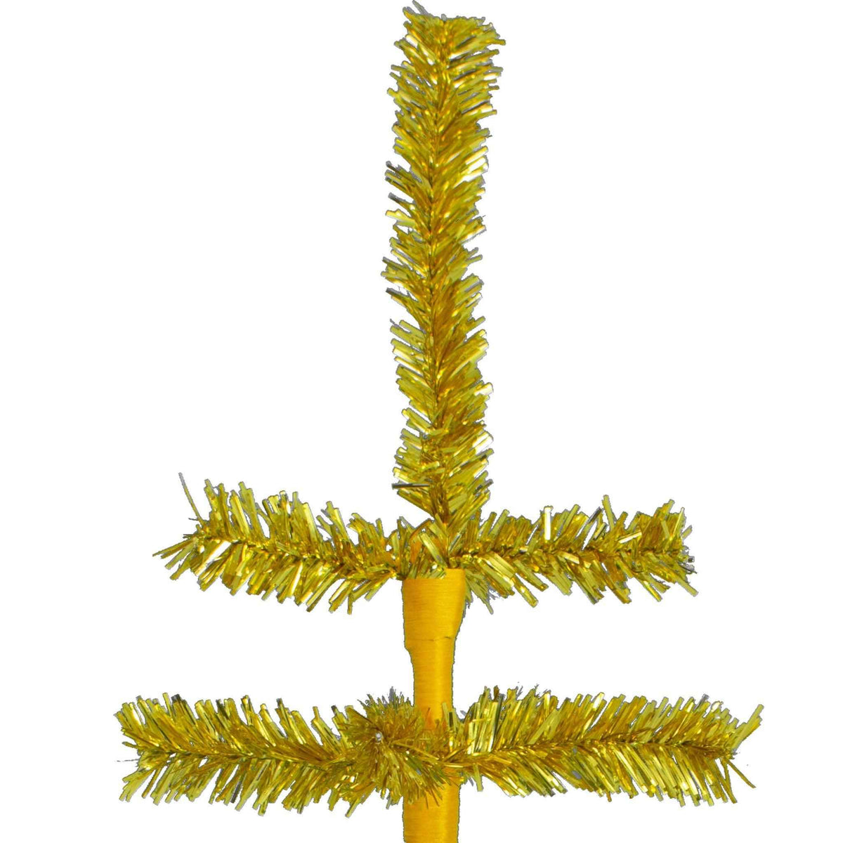 Gold Tinsel Tree with 1in Thin Brush - Lee Display