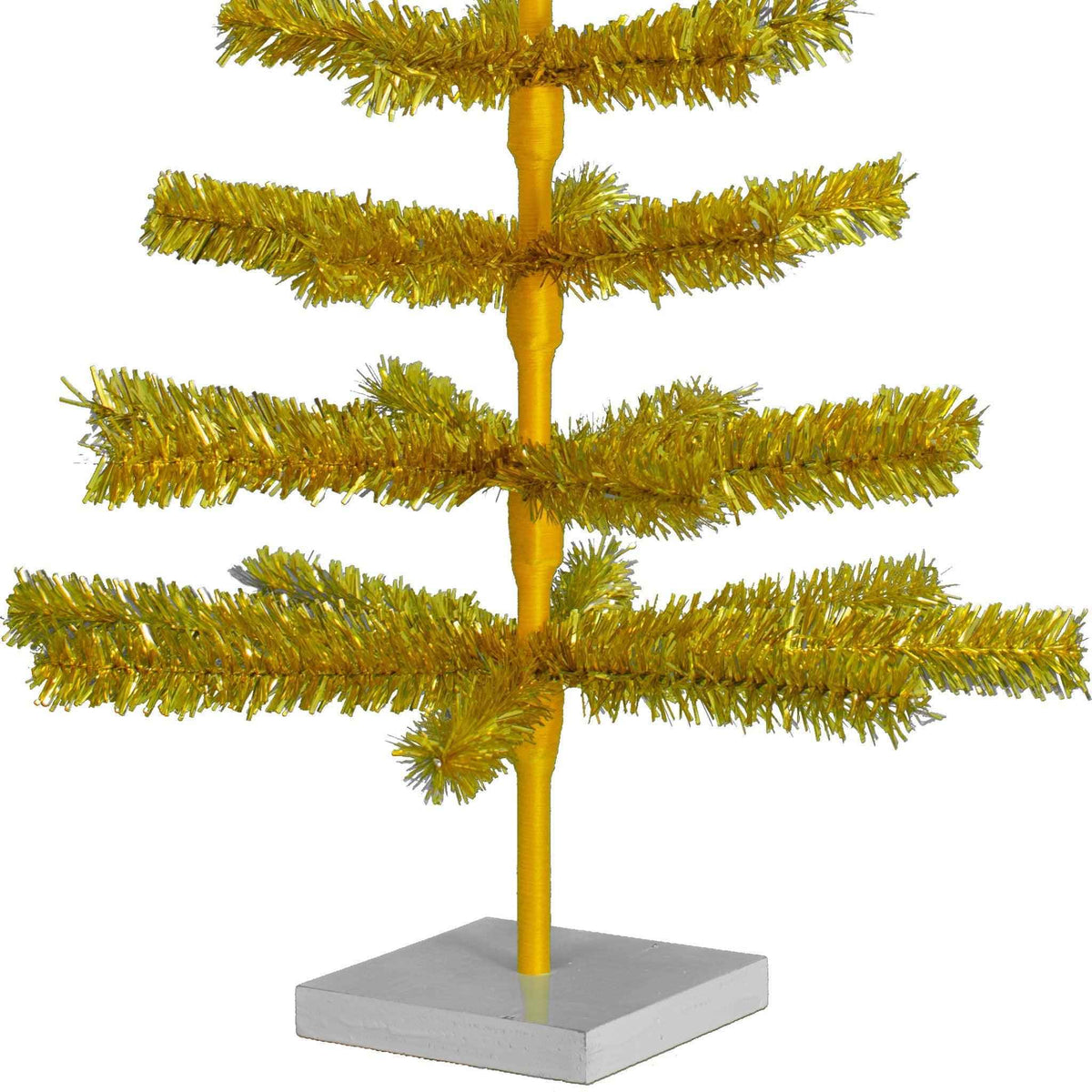 Gold Tinsel Tree with 1in Thin Brush - Lee Display