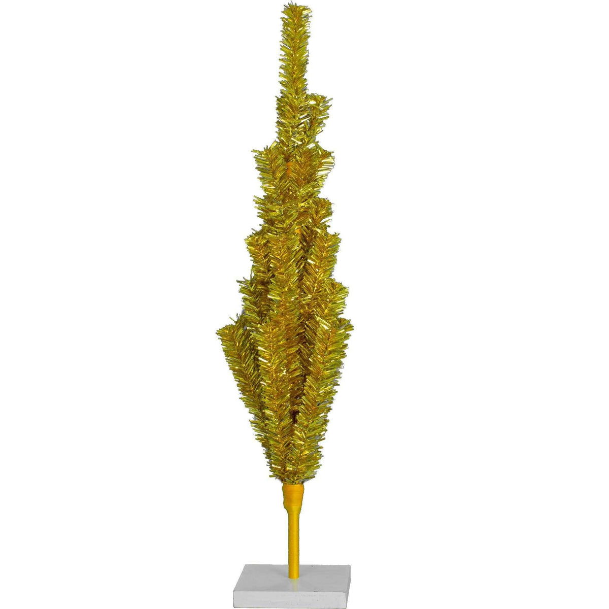 Gold Tinsel Tree with 1in Thin Brush - Lee Display
