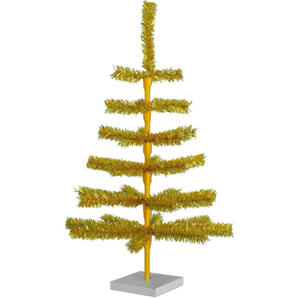 Gold Tinsel Tree with 1in Thin Brush - Lee Display
