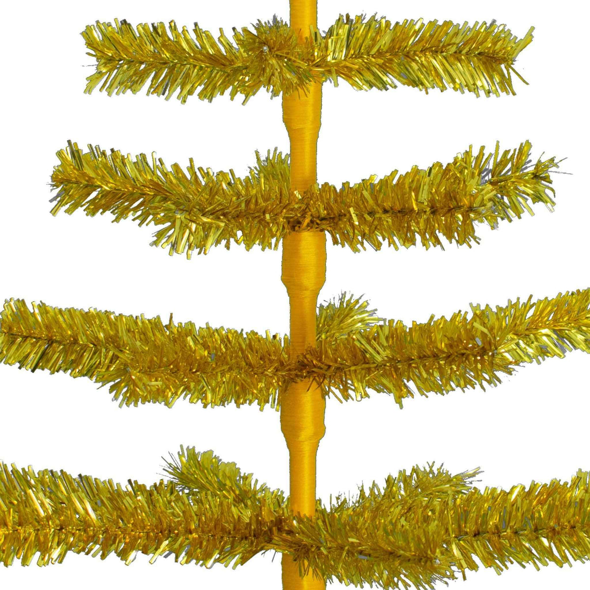Gold Tinsel Tree with 1in Thin Brush - Lee Display