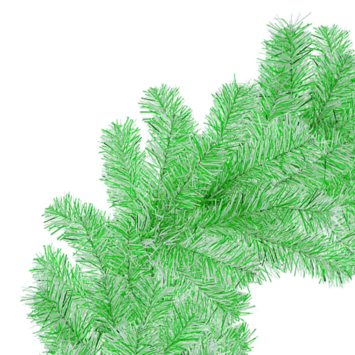 Green and White Tinsel Christmas Wreaths - Lee Display