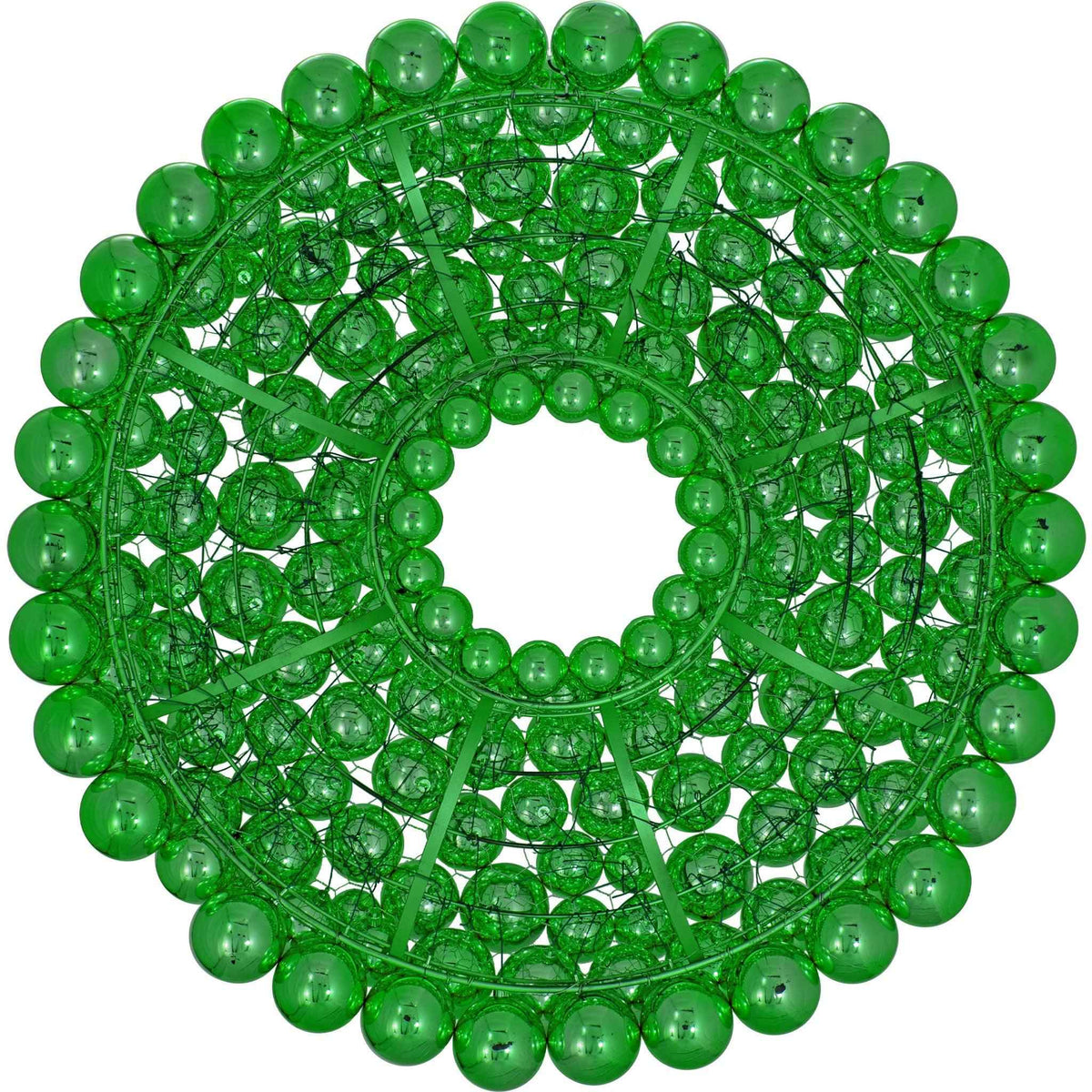 Green Ball Ornament Wreath - Lee Display