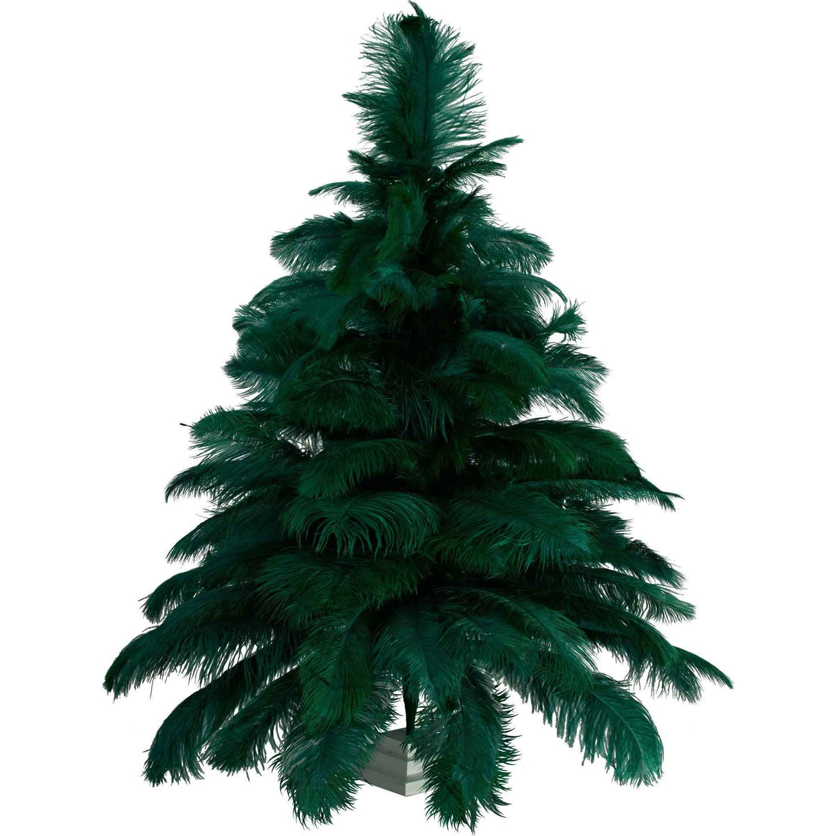 Green Ostrich Feather Christmas Tree - Lee Display
