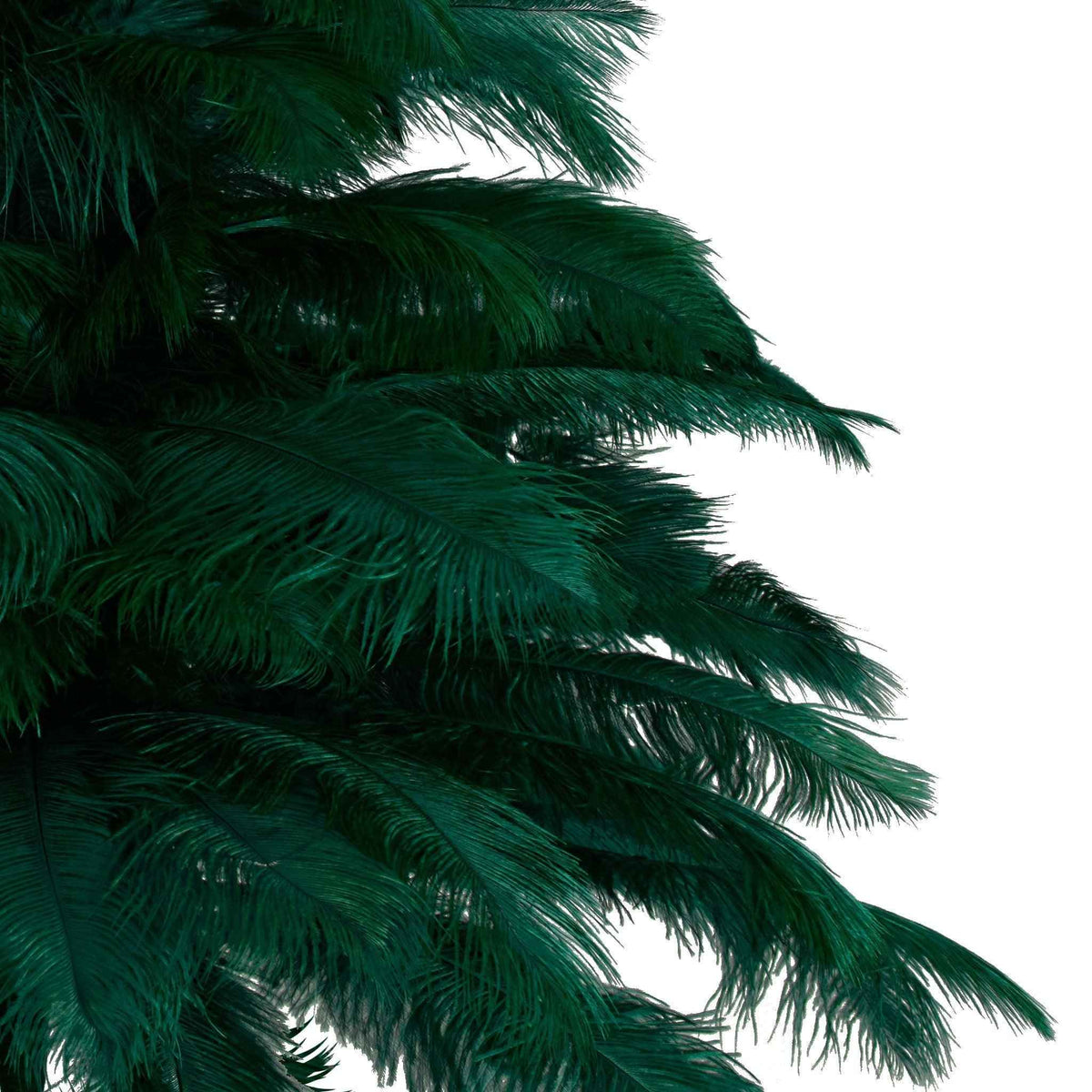 Green Ostrich Feather Christmas Tree - Lee Display