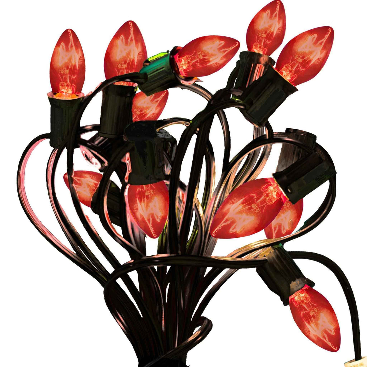 Halloween Orange & Black Outdoor String Lights - Lee Display