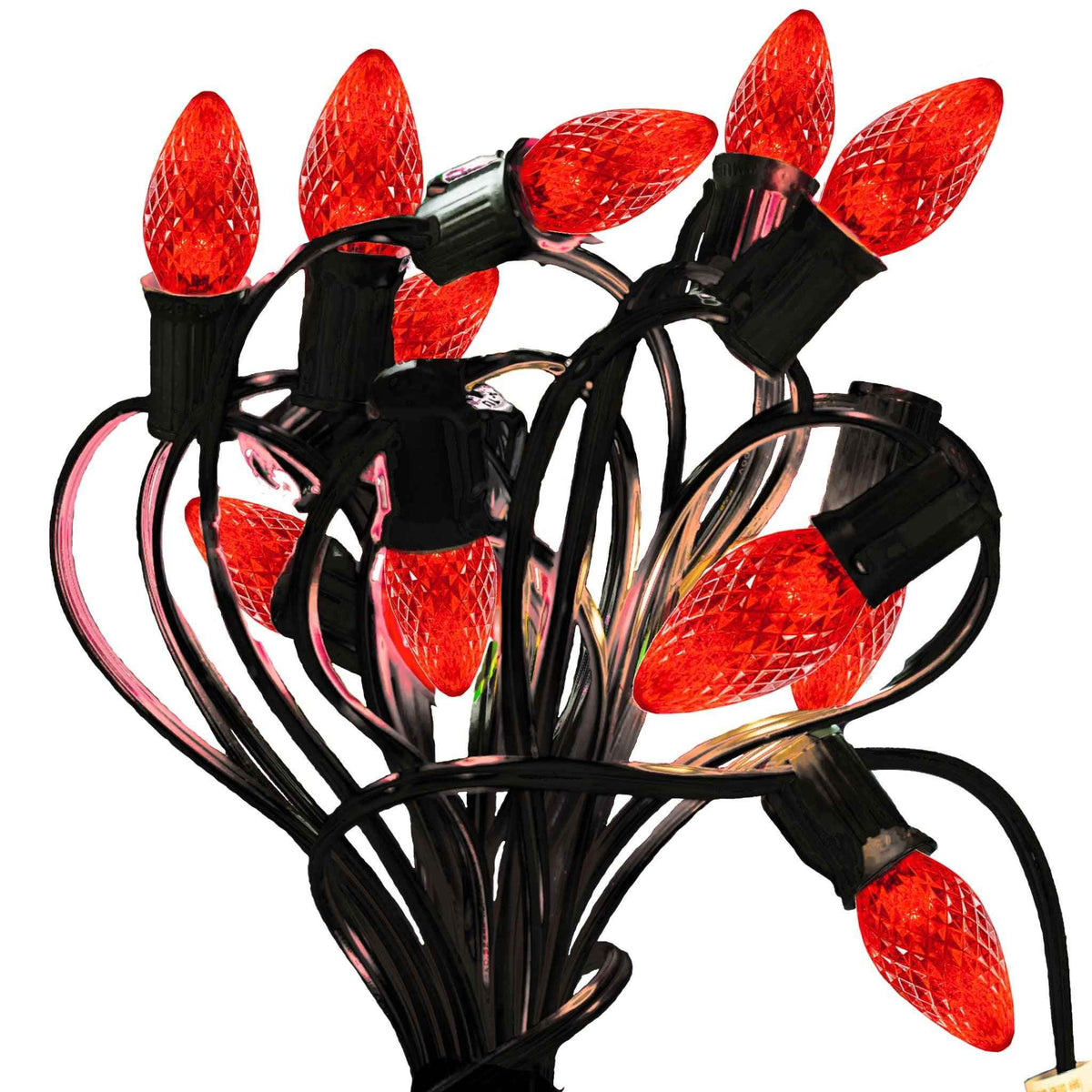 LED Faceted Red Light Bulbs - Lee Display