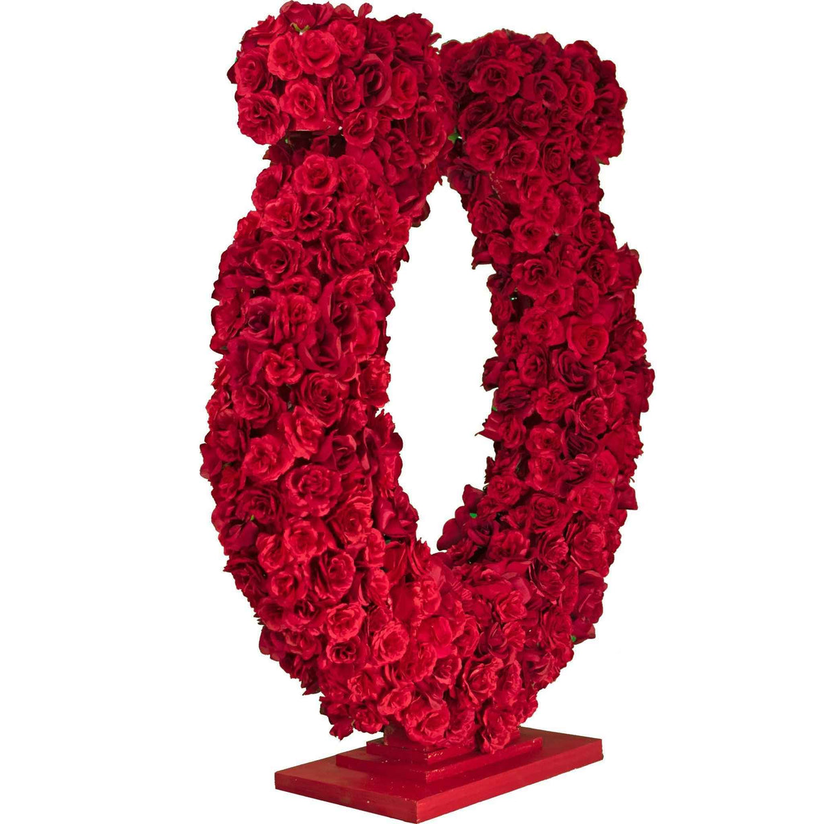 Lucky Rose Petal Horseshoe Centerpiece - Lee Display