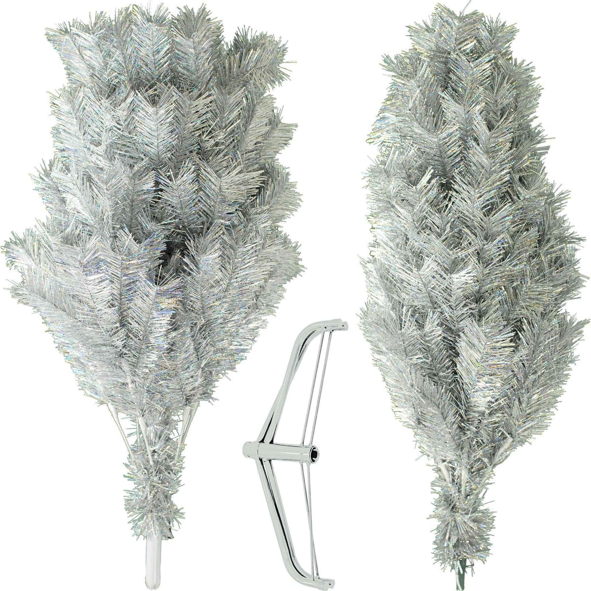 Luxe Christmas Silver Tinsel Tree - Lee Display