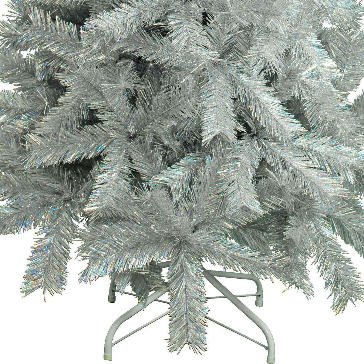 Luxe Christmas Silver Tinsel Tree - Lee Display