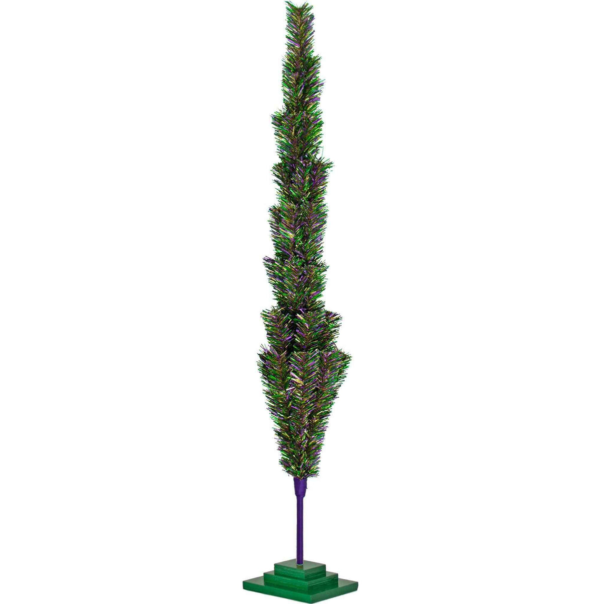 Mardi Gras Firework Tinsel Christmas Tree - Lee Display