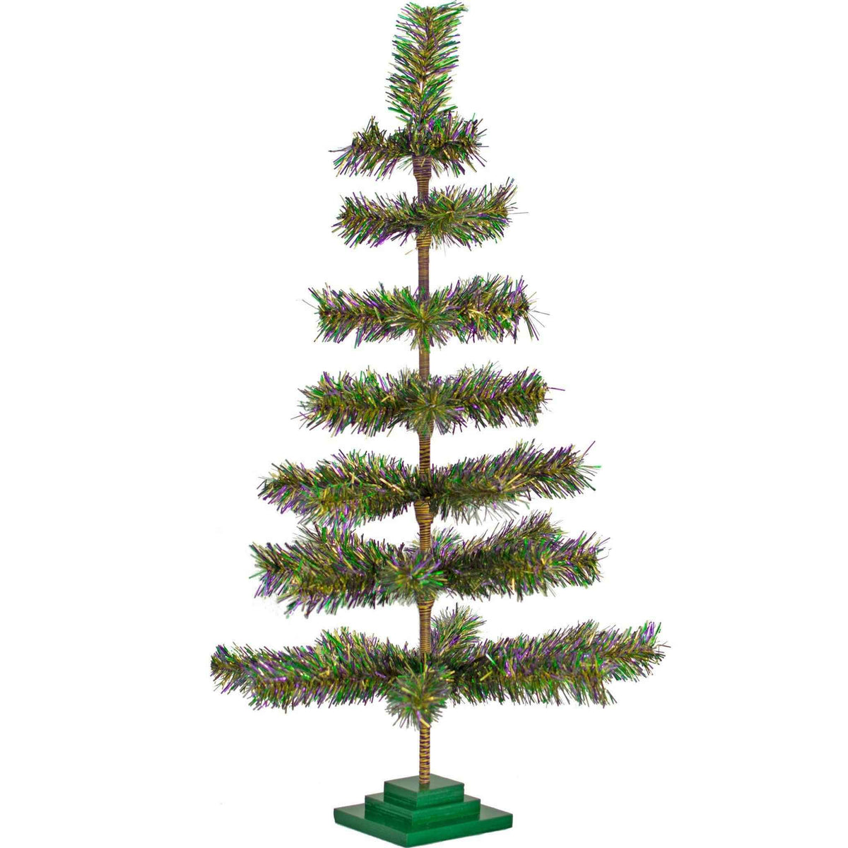 Mardi Gras Firework Tinsel Christmas Tree - Lee Display