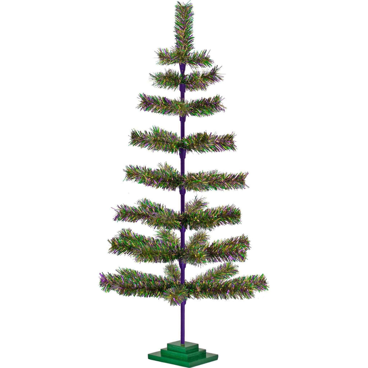 Mardi Gras Firework Tinsel Christmas Tree - Lee Display