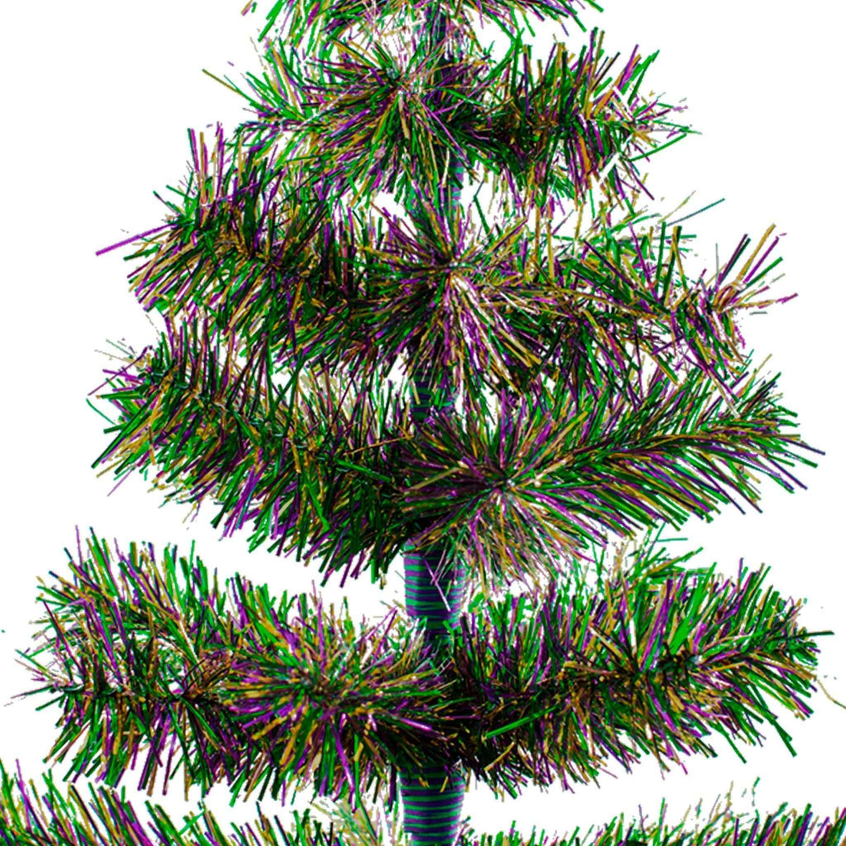 Mardi Gras Firework Tinsel Christmas Tree - Lee Display