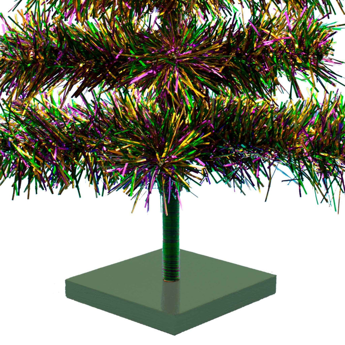 Mardi Gras Firework Tinsel Christmas Tree - Lee Display