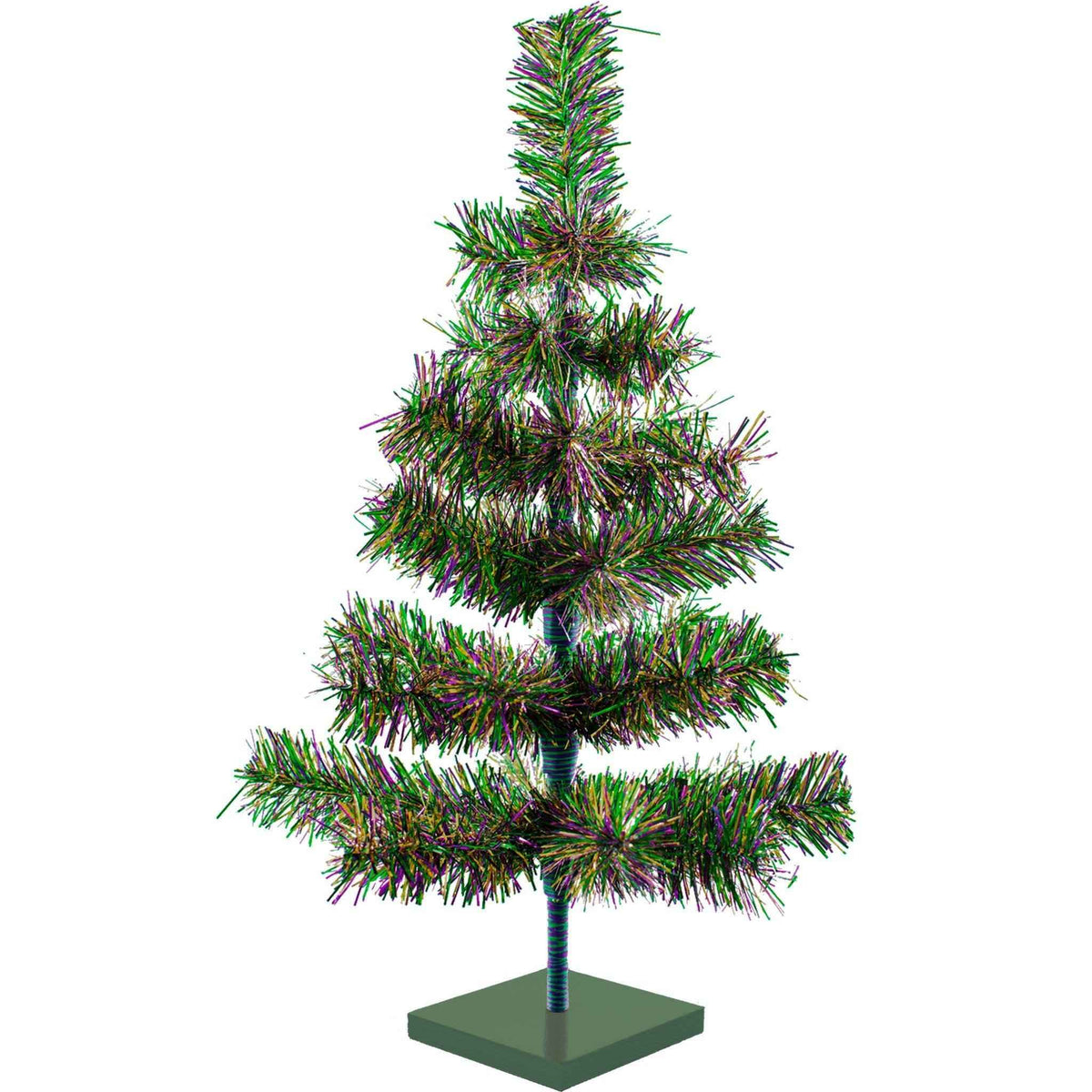 Mardi Gras Firework Tinsel Christmas Tree - Lee Display