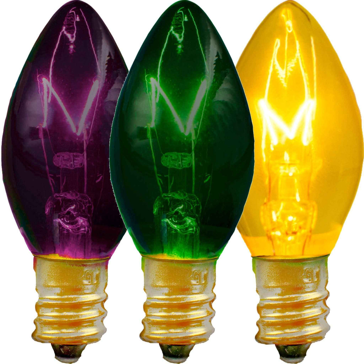 Mardi Gras Light Bulbs - Lee Display