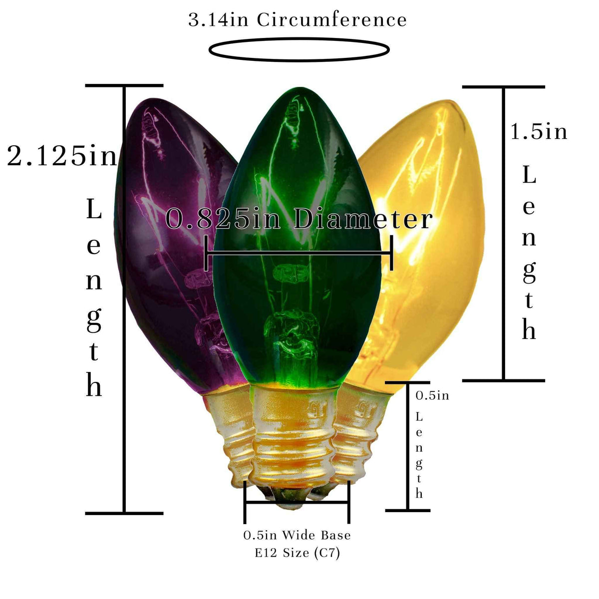 Mardi Gras Light Bulbs - Lee Display
