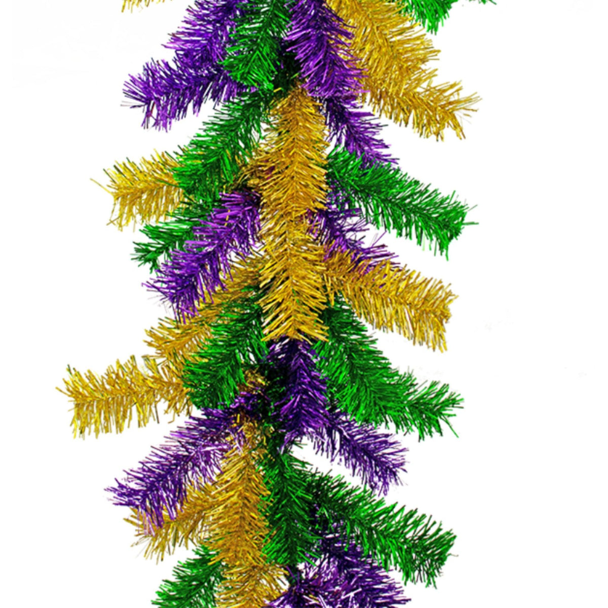 Shop now for Lee Display's brand new 6FT Mardi Gras themed mix tinsel brush garlands on sale at leedisplay.com.